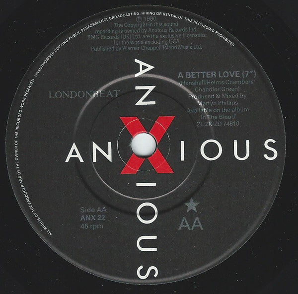Londonbeat : A Better Love / I've Been Thinking About You (Acoustic Versions) (7", Ltd, Gat)