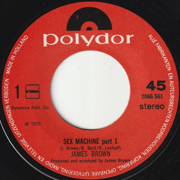 James Brown : Sex Machine Parts 1&2 (7", Single)