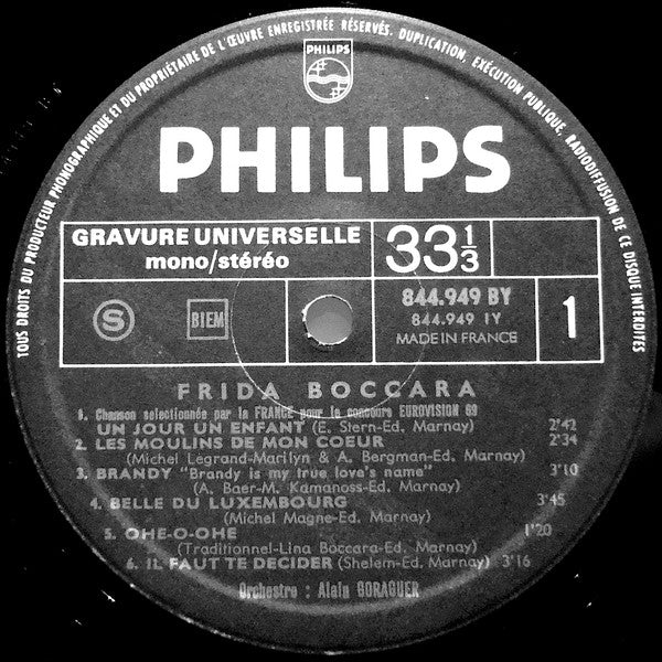 Frida Boccara : Un Jour, Un Enfant (LP, Album)