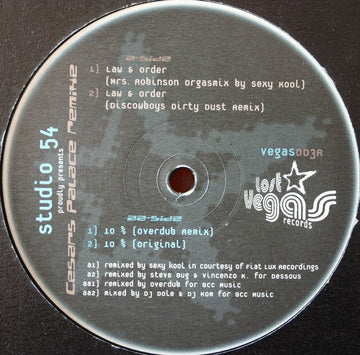 Studio 54 : Life At Cesars Palace Remixes (12")