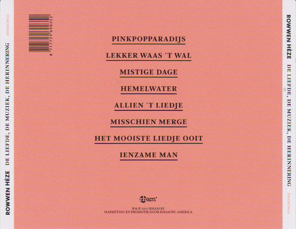 Rowwen Hèze : De Liefde, De Muziek, De Herinnering (CD, Album)