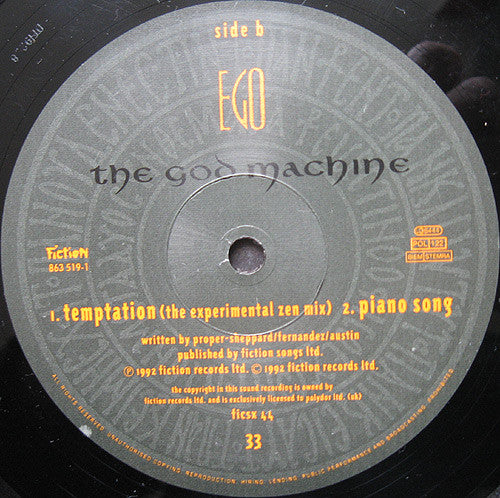 The God Machine : Ego (12", Single)