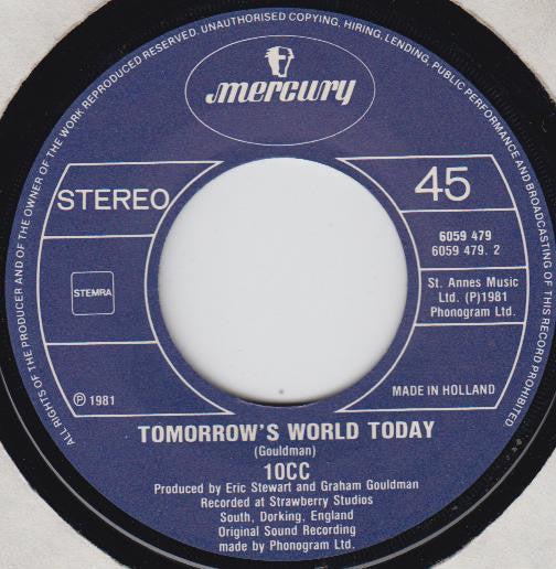 10cc : Don't Turn Me Away (7", Single)