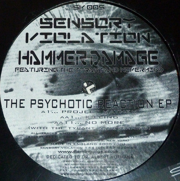 Hammer Damage Featuring The Tyrant And Nevermind : The Psychotic Reaction EP (12", EP)