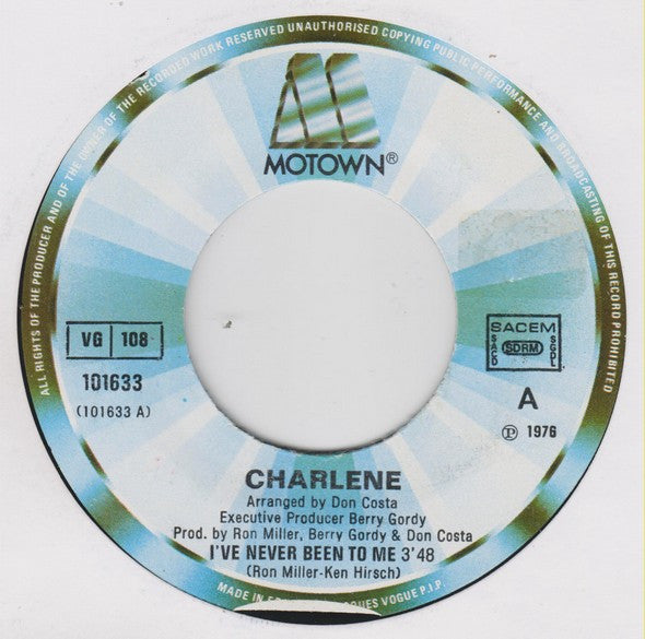 Charlene : I've Never Been To Me (7", Single)