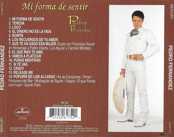 Pedro Fernández : Mi Forma De Sentir  (CD, Album, RE)