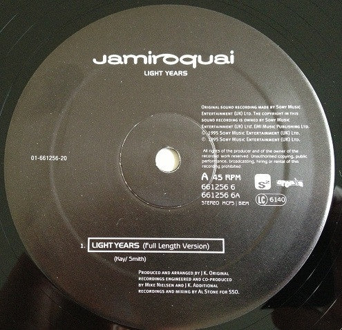 Jamiroquai : Light Years (12")