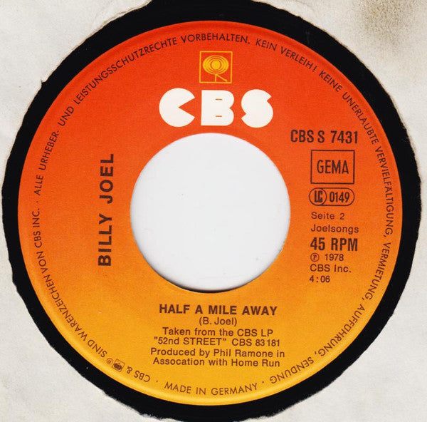 Billy Joel : Big Shot (7", Single)