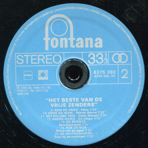 Various : Het Beste Van De Vrije Zenders (2xLP, Comp)