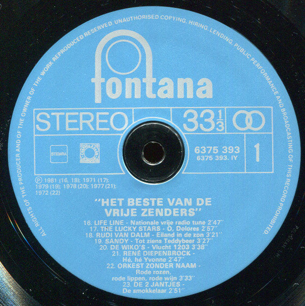 Various : Het Beste Van De Vrije Zenders (2xLP, Comp)