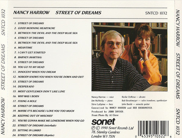 Nancy Harrow Featuring Bob Brookmeyer : Street Of Dreams (CD, Album)