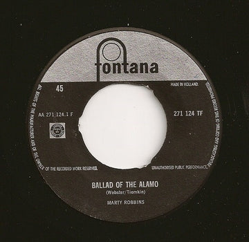 Marty Robbins : Ballad Of The Alamo / A Time And A Place For Everything (7", Single)