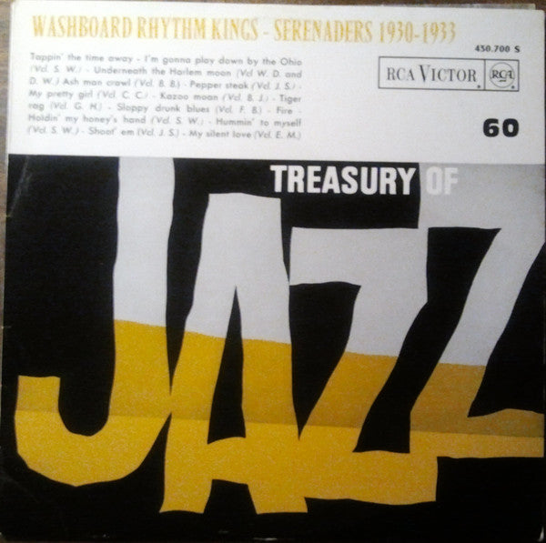 Washboard Rhythm Kings / The Washboard Serenaders : Treasury Of Jazz No 60 (LP, Comp, Mono)