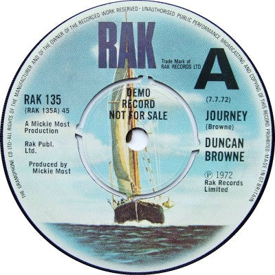 Duncan Browne : Journey (7", Promo)