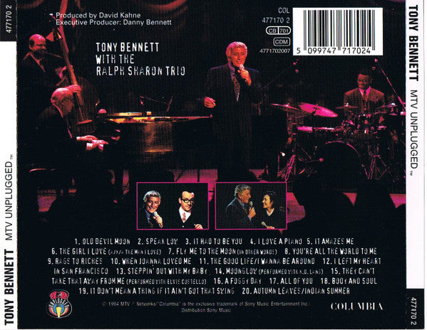 Tony Bennett : MTV Unplugged (CD, Album)