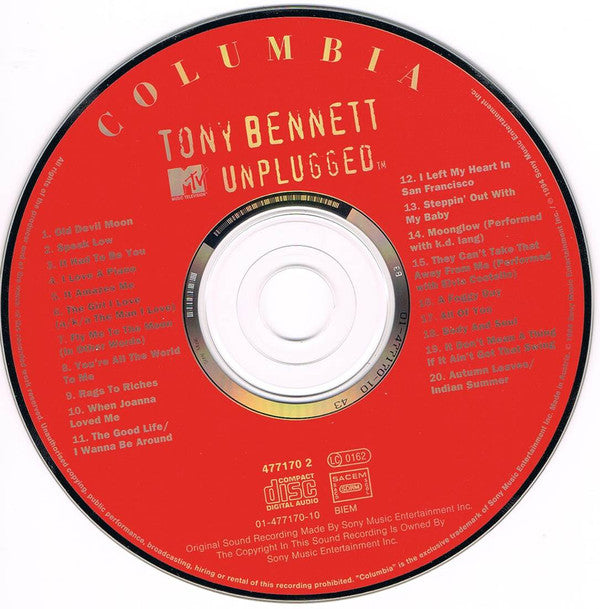Tony Bennett : MTV Unplugged (CD, Album)