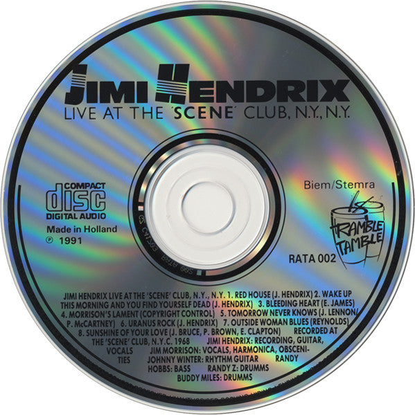 Jimi Hendrix : Live At The Scene Club, N.Y., N.Y. (CD, Album)