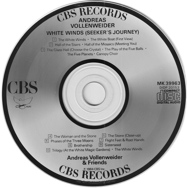 Andreas Vollenweider : White Winds (Seeker's Journey) (CD, Album)