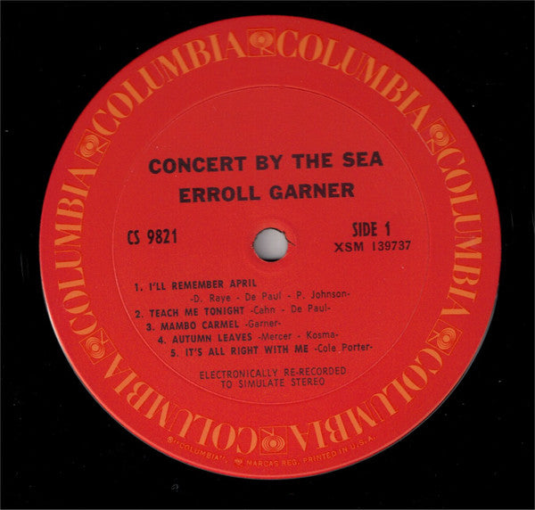 Erroll Garner : Concert By The Sea (LP, Album, RE)