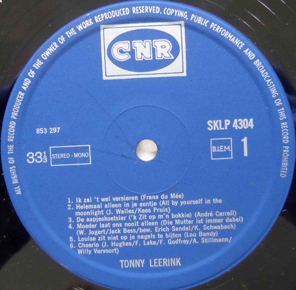 Tonny Leerink : Hulde Aan Zijn Collega's (LP, Comp)