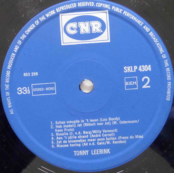 Tonny Leerink : Hulde Aan Zijn Collega's (LP, Comp)