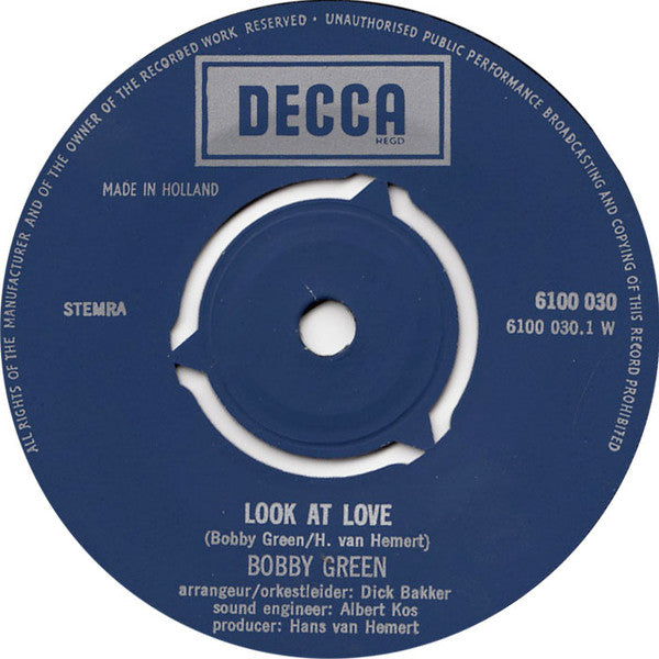 Bobby Green (18) : Look At Love (7", Single)