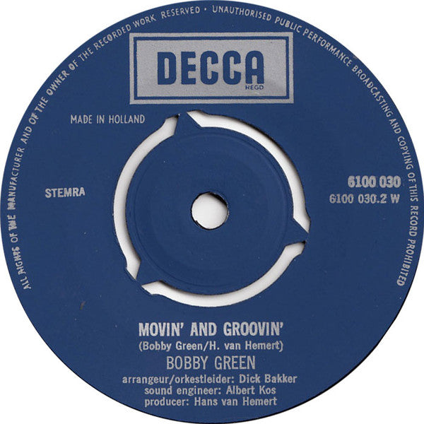 Bobby Green (18) : Look At Love (7", Single)