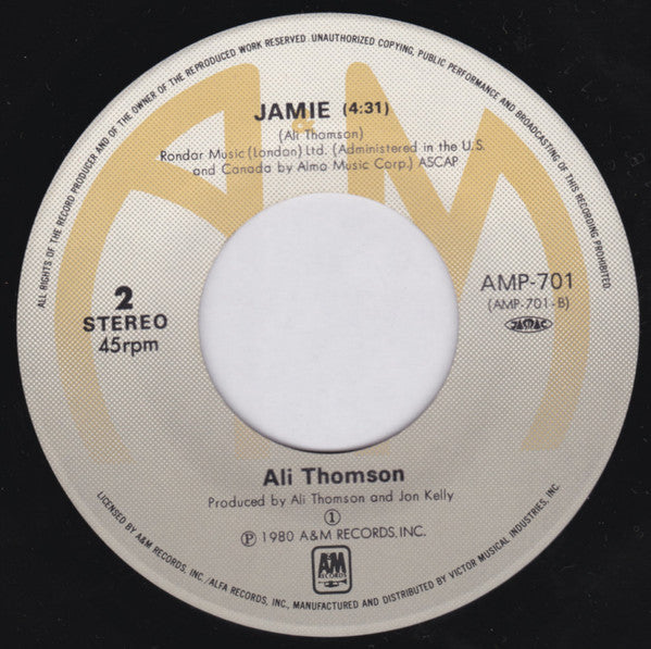 Ali Thomson : Take A Little Rhythm = 恋はリズムにのって (7", Single)