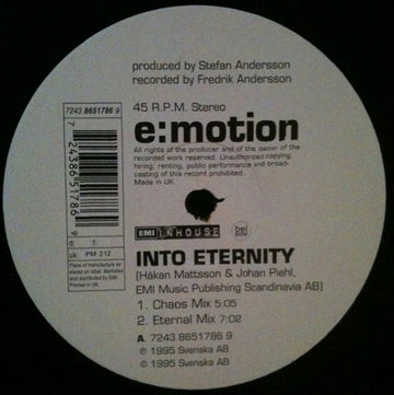 E:Motion : Into Eternity (12")