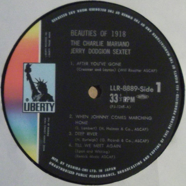 The Mariano-Dodgion Sextet : Beauties Of 1918 (LP, Album, RE)