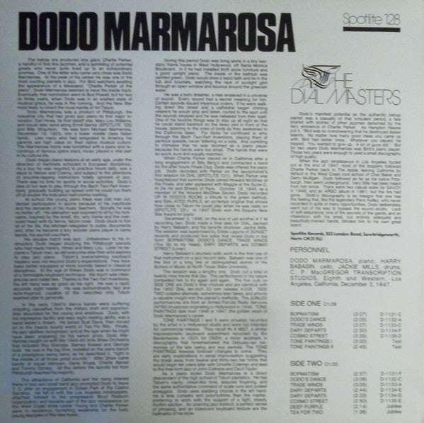 Dodo Marmarosa : The Dial Masters (LP)