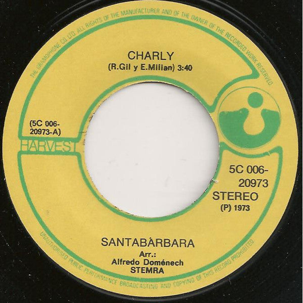 Santabárbara* : Charly / San Jose (7", Single, Blu)