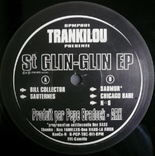 Trankilou : St Glin-Glin EP (12", EP, Bla)