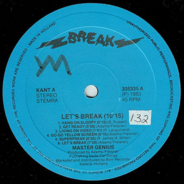 Master Genius : Let's Break (12")