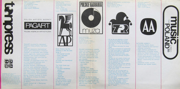 Various : Music From Poland At Midem '85 (2xLP, Comp)