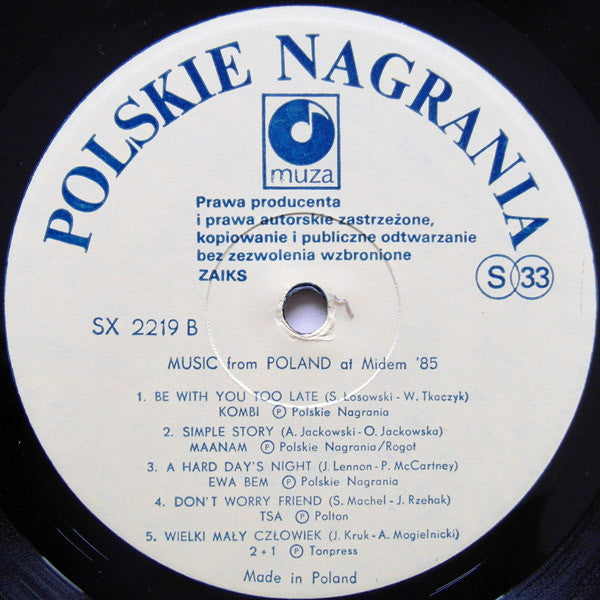 Various : Music From Poland At Midem '85 (2xLP, Comp)