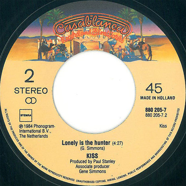 Kiss : Heaven's On Fire (7", Single)