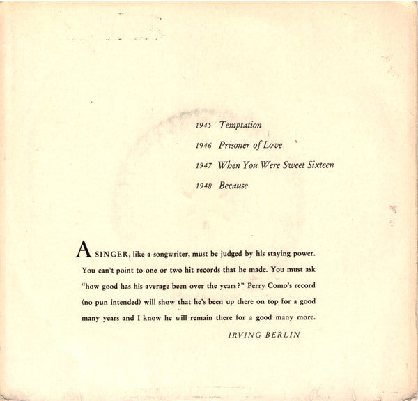 Perry Como : Como's Golden Records (7", EP, Comp)