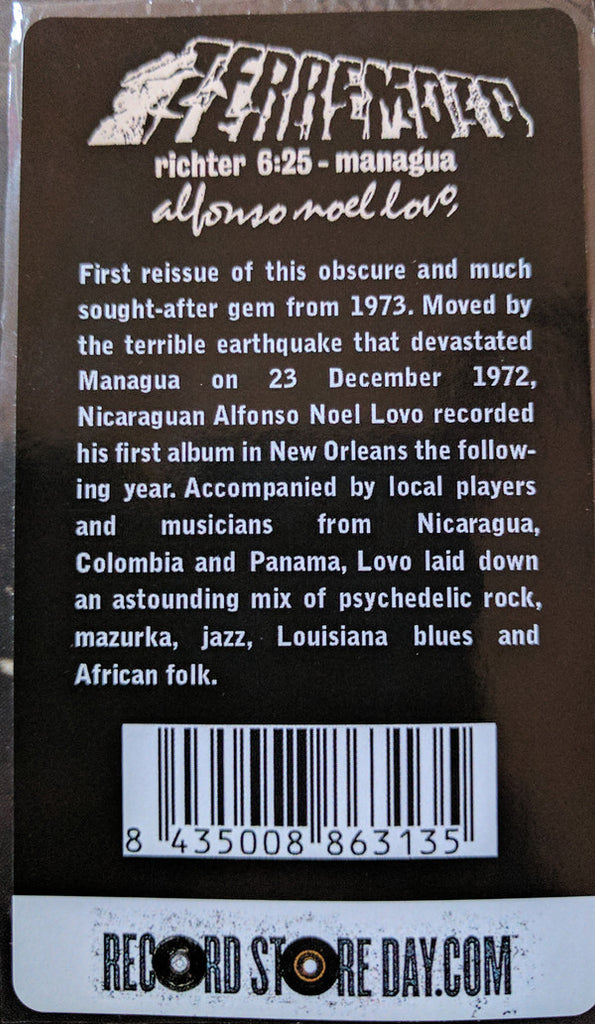 Alfonso Lovo : Terremoto Richter 6:25 Managua (LP, Album, RE)