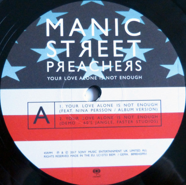 Manic Street Preachers : Your Love Alone Is Not Enough (12", Maxi, RSD, Ltd, Num)