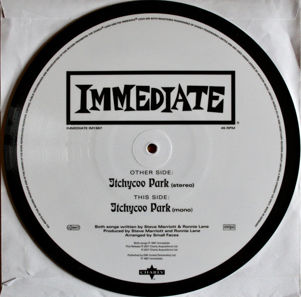 Small Faces : Itchycoo Park (10", Mono, Ltd, Pic, 50t)