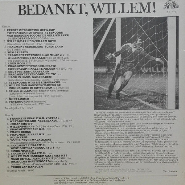 Various : Bedankt Willem! (LP, Album, Pos)