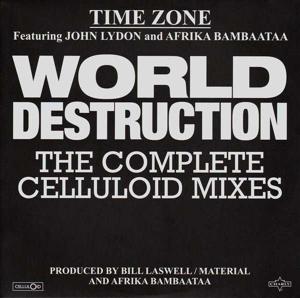 Time Zone Featuring John Lydon And Afrika Bambaataa : World Destruction (The Complete Celluloid Mixes) (12", RSD, RM, Whi)