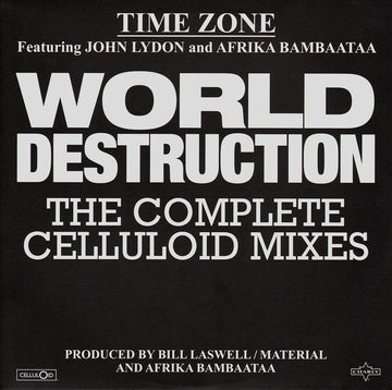 Time Zone Featuring John Lydon And Afrika Bambaataa : World Destruction (The Complete Celluloid Mixes) (12", RSD, RM, Whi)