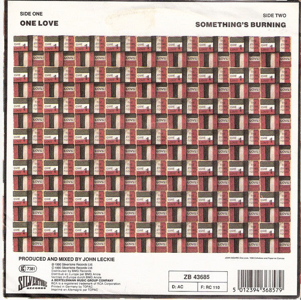 The Stone Roses : One Love (7", Single)