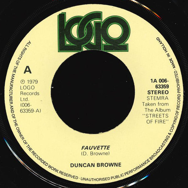 Duncan Browne : Fauvette (7", Single)