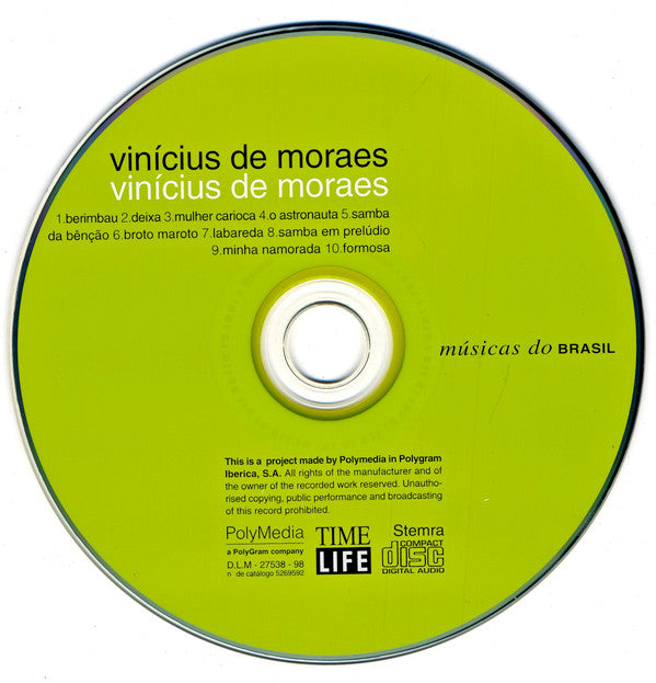Vinicius De Moraes : Vinicius De Moraes (CD, Album, RE)