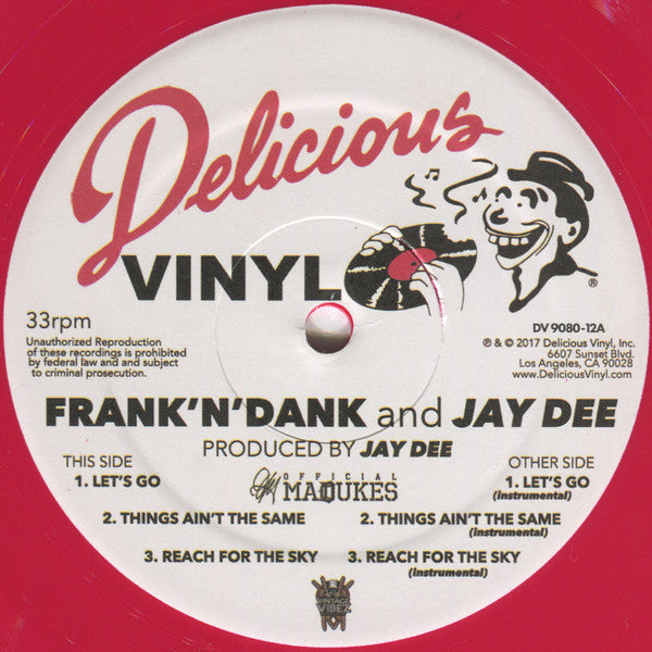 Frank-N-Dank And Jay Dee : Frank'N'Dank And Jay Dee EP (12", EP, RSD, Ltd, Red)