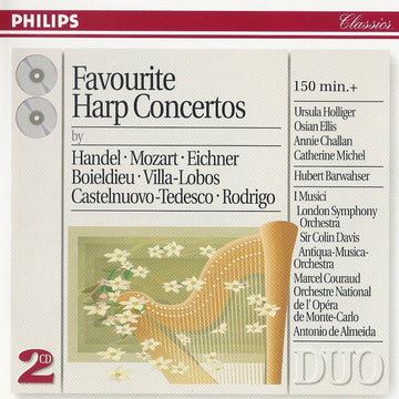 Georg Friedrich Händel • Wolfgang Amadeus Mozart • Ernst Eichner • François-Adrien Boieldieu • Heitor Villa-Lobos • Mario Castelnuovo Tedesco • Joaquín Rodrigo, Various : Favourite Harp Concertos (2xCD, Comp, RM)