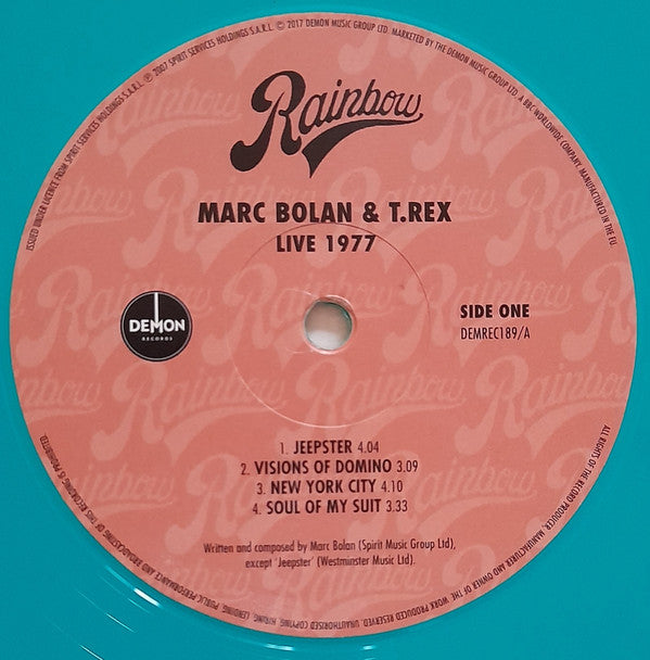 Marc Bolan & T. Rex : Live 1977 - 40th Anniversary Edition (2xLP, Album, RE, Gre)